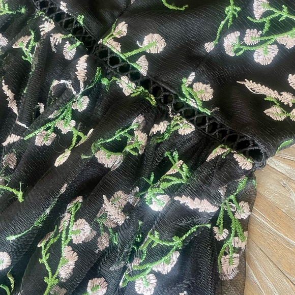 Lulus Midi Green and Black A-line dress size S - Picture 6 of 11